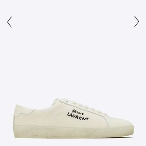 COURT CLASSIC SL/06 EMBROIDERED SNEAKERS IN CANVAS AND LEATHER, size 40